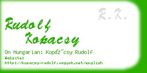 rudolf kopacsy business card